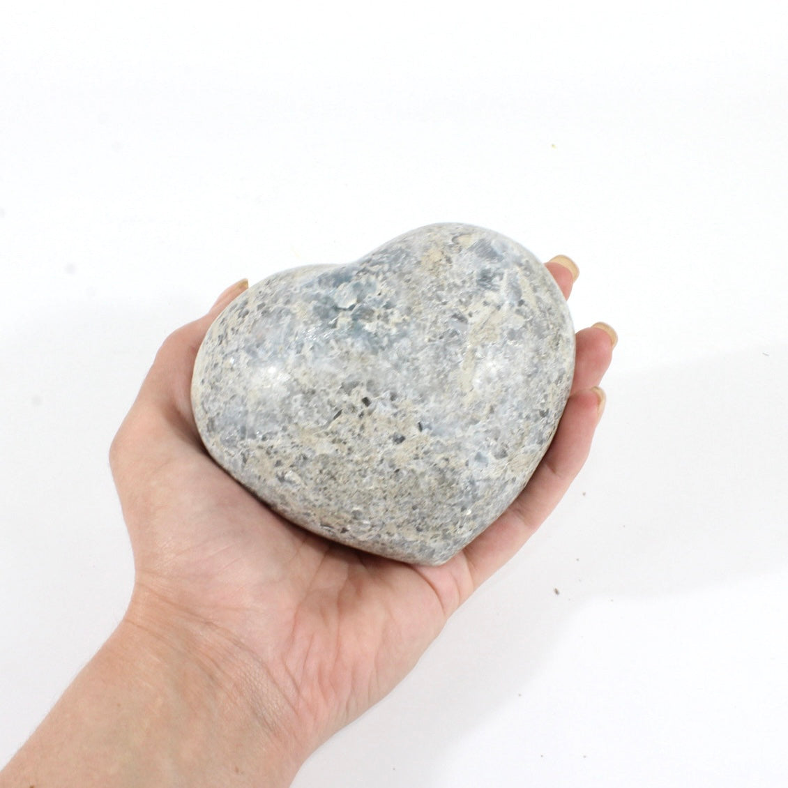 Large celestite crystal heart 1.62kg | ASH&STONE Crystals Shop Auckland NZ