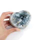 Large celestite crystal heart 1.62kg | ASH&STONE Crystals Shop Auckland NZ