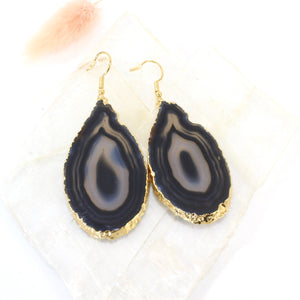 Agate crystal earrings | ASH&STONE Crystal Jewellery Shop Auckland NZ