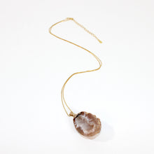 Load image into Gallery viewer, Agate crystal druzy pendant on 20&quot; chain | ASH&amp;STONE Crystal Jewellery Shop Auckland NZ
