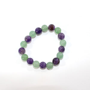 Children's amethyst & aventurine crystal bracelet 8mm bead | ASH&STONE Crystal Jewellery Shop Auckland NZ