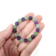 Load image into Gallery viewer, Children&#39;s amethyst &amp; aventurine crystal bracelet 8mm bead | ASH&amp;STONE Crystal Jewellery Shop Auckland NZ
