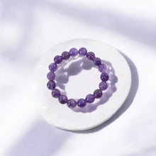 Load image into Gallery viewer, NZ-made amethyst crystal bracelet 10mm bead | ASH&amp;STONE Crystal Shop Auckland NZ
