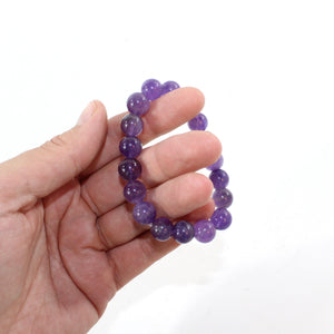 NZ-made amethyst crystal bracelet 10mm bead | ASH&STONE Crystal Shop Auckland NZ