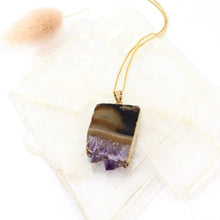 Load image into Gallery viewer, Amethyst crystal pendant with 20&quot; chain | ASH&amp;STONE Crystals Shop Auckland NZ

