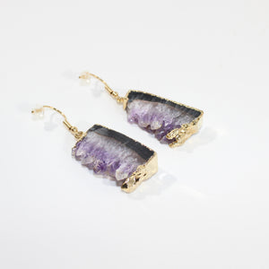 Amethyst crystal earrings | ASH&STONE Crystal Jewellery Shop Auckland NZ