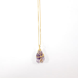 Bespoke NZ-made bespoke amethyst crystal pendant necklace | ASH&STONE Crystal Jewellery Shop Auckland NZ