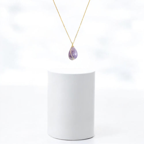 NZ-made amethyst crystal pendant necklace | ASH&STONE Crystal Jewellery Shop Auckland NZ