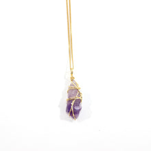 Load image into Gallery viewer, Bespoke NZ-made amethyst crystal pendant necklace | ASH&amp;STONE Crystal Jewellery Shop Auckland NZ
