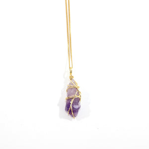 Bespoke NZ-made amethyst crystal pendant necklace | ASH&STONE Crystal Jewellery Shop Auckland NZ