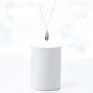 Bespoke NZ-made amethyst crystal pendant necklace | ASH&STONE Crystal Jewellery Shop Auckland NZ