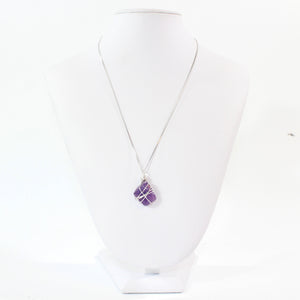 Bespoke NZ-made bespoke African amethyst crystal pendant necklace | ASH&STONE Crystal Jewellery Shop Auckland NZ