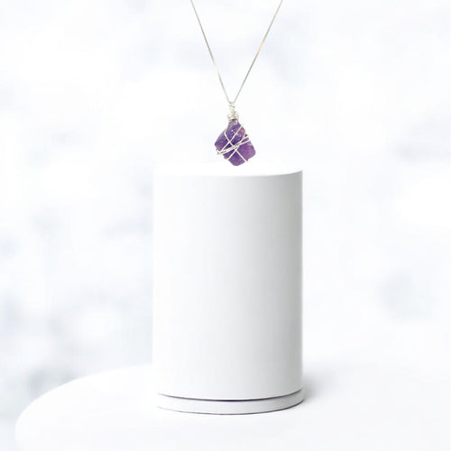 Bespoke NZ-made bespoke African amethyst crystal pendant necklace | ASH&STONE Crystal Jewellery Shop Auckland NZ