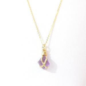 Bespoke NZ-made bespoke African amethyst crystal pendant necklace | ASH&STONE Crystal Jewellery Shop Auckland NZ