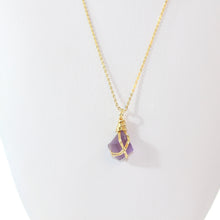 Load image into Gallery viewer, Bespoke NZ-made bespoke African amethyst crystal pendant necklace | ASH&amp;STONE Crystal Jewellery Shop Auckland NZ
