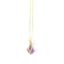 Load image into Gallery viewer, Bespoke NZ-made bespoke African amethyst crystal pendant necklace | ASH&amp;STONE Crystal Jewellery Shop Auckland NZ
