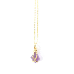 Bespoke NZ-made bespoke African amethyst crystal pendant necklace | ASH&STONE Crystal Jewellery Shop Auckland NZ