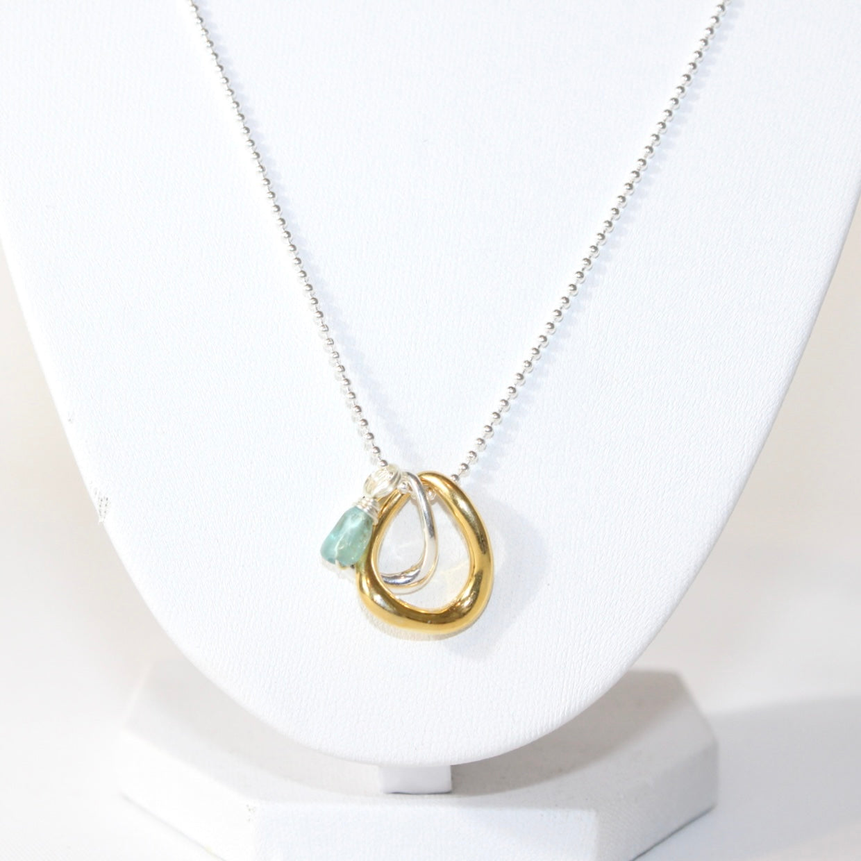 Blue apatite crystal pendant charm necklace | ASH&STONE Crystal Jewellery Shop Auckland NZ