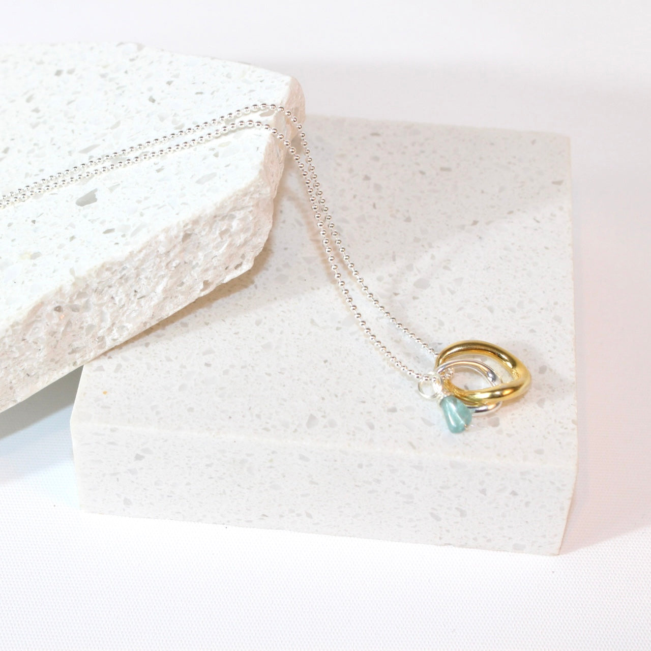 Blue apatite crystal pendant charm necklace | ASH&STONE Crystal Jewellery Shop Auckland NZ