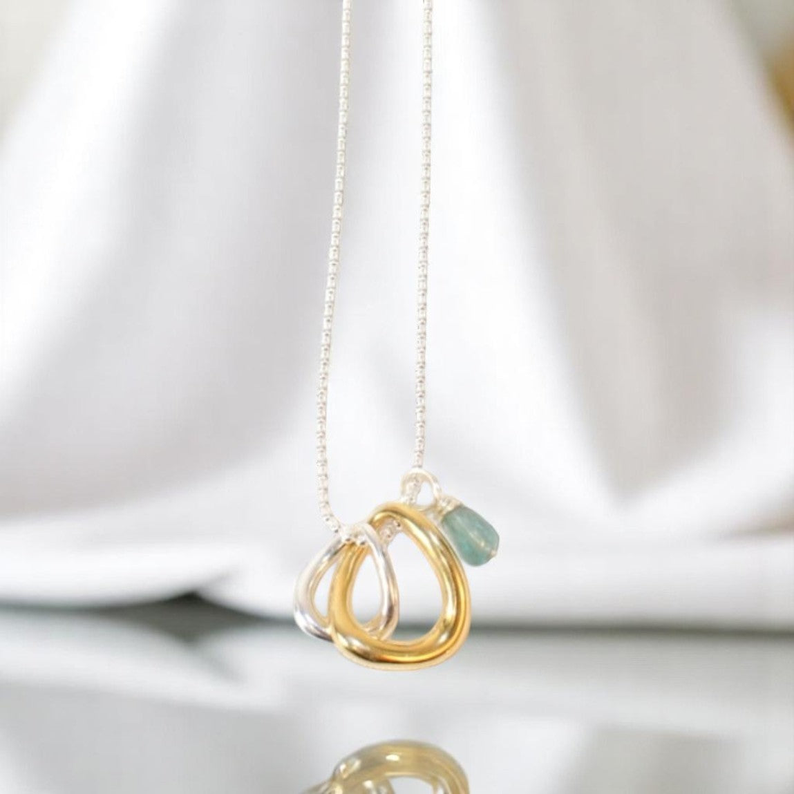 Blue apatite crystal pendant charm necklace | ASH&STONE Crystal Jewellery Shop Auckland NZ