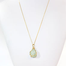 Load image into Gallery viewer, NZ-made aquamarine crystal pendant necklace | ASH&amp;STONE Crystal Jewellery Shop Auckland NZ
