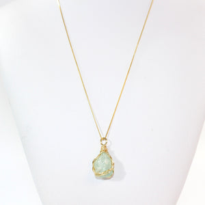 NZ-made aquamarine crystal pendant necklace | ASH&STONE Crystal Jewellery Shop Auckland NZ