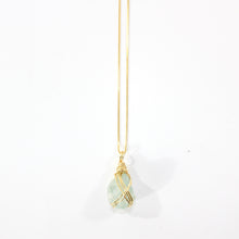 Load image into Gallery viewer, NZ-made aquamarine crystal pendant necklace | ASH&amp;STONE Crystal Jewellery Shop Auckland NZ
