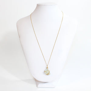 NZ-made bespoke aquamarine crystal pendant with 20" chain | ASH&STONE Crystal Jewellery Shop Auckland NZ