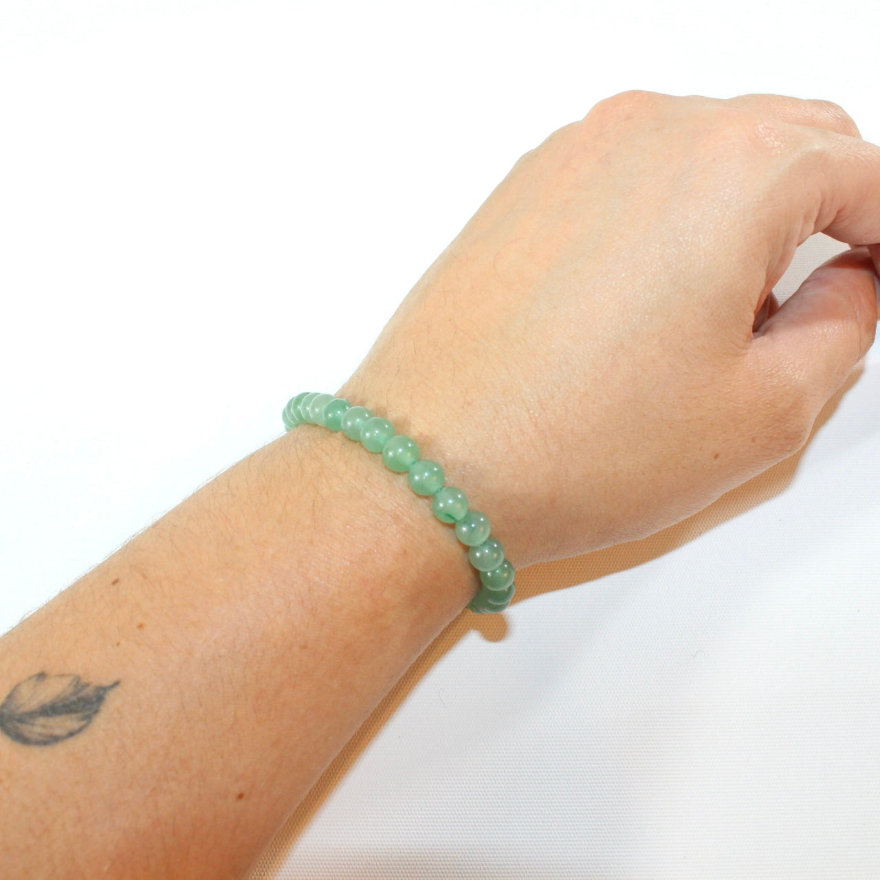 NZ-made green aventurine crystal bracelet 6mm | ASH&STONE Crystals Shop Auckland NZ