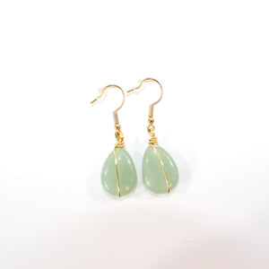 NZ-made aventurine crystal earrings | ASH&STONE Crystal Jewellery Shop Auckland NZ