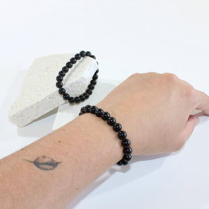 NZ-made black tourmaline crystal bracelet