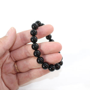 NZ-made black tourmaline crystal bracelet