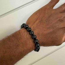 Load image into Gallery viewer, NZ-made black tourmaline crystal bracelet
