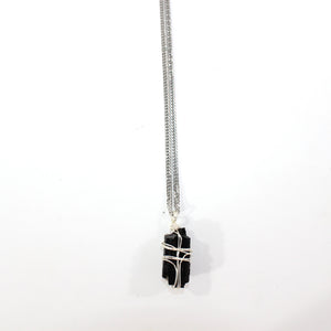 Men's black tourmaline crystal pendant necklace | ASH&STONE Crystal Jewellery Shop Auckland NZ