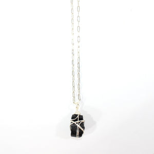 NZ-made black tourmaline crystal pendant necklace | ASH&STONE Crystal Jewellery Shop Auckland NZ