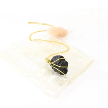 Load image into Gallery viewer, Black tourmaline crystal pendant with 18&quot; chain | ASH&amp;STONE Crystal Jewellery Auckland NZ
