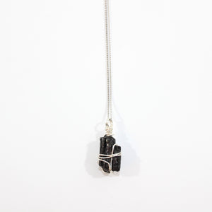 NZ-made black tourmaline crystal pendant necklace |  ASH&STONE Crystal Jewellery Shop Auckland NZ