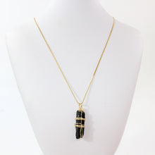 Load image into Gallery viewer, NZ-made black tourmaline crystal pendant necklace | ASH&amp;STONE Crystal Shop Auckland NZ
