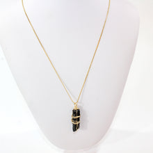 Load image into Gallery viewer, NZ-made black tourmaline crystal pendant necklace | ASH&amp;STONE Crystal Shop Auckland NZ
