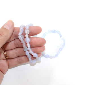 NZ-made blue lace agate crystal bracelet | ASH&STONE Crystals Shop Auckland NZ