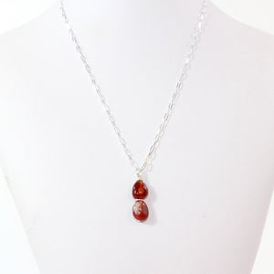 NZ-made carnelian crystal pendant necklace | ASH&STONE Crystal Jewellery Shop Auckland NZ