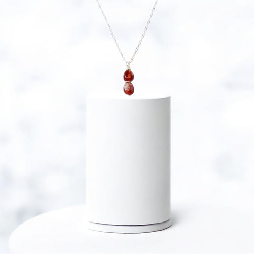 NZ-made carnelian crystal pendant necklace | ASH&STONE Crystal Jewellery Shop Auckland NZ