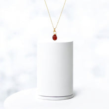 Load image into Gallery viewer, NZ-made carnelian crystal &amp; freshwater pearl pendant necklace | ASH&amp;STONE Crystal Jewellery Shop Auckland NZ

