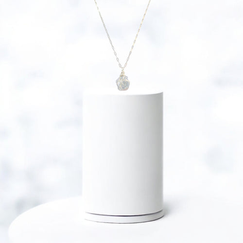 Bespoke NZ-made celestite crystal pendant necklace | ASH&STONE Crystal Jewellery Shop Auckland NZ