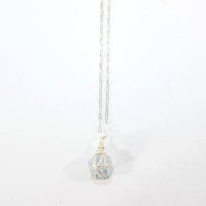 Bespoke NZ-made celestite crystal pendant necklace | ASH&STONE Crystal Jewellery Shop Auckland NZ