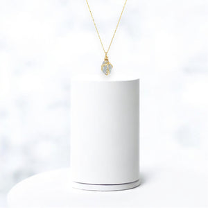 NZ-made celestite crystal pendant necklace | ASH&STONE Crystal Jewellery Shop Auckland NZ