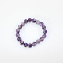 Load image into Gallery viewer, NZ-made chevron amethyst crystal bracelet 10mm bead | ASH&amp;STONE Crystal Shop Auckland NZ
