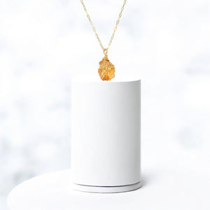 Bespoke NZ-made citrine crystal pendant necklace | ASH&STONE Crystal Jewellery Shop Auckland NZ