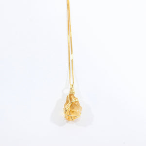 Bespoke NZ-made citrine crystal pendant necklace | ASH&STONE Crystal Jewellery Shop Auckland NZ