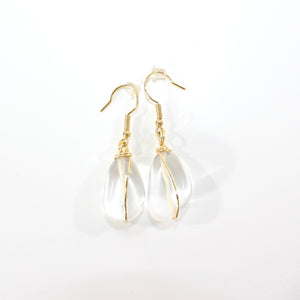 NZ-made clear quartz crystal earrings | ASH&STONE Crystal Jewellery Shop Auckland NZ